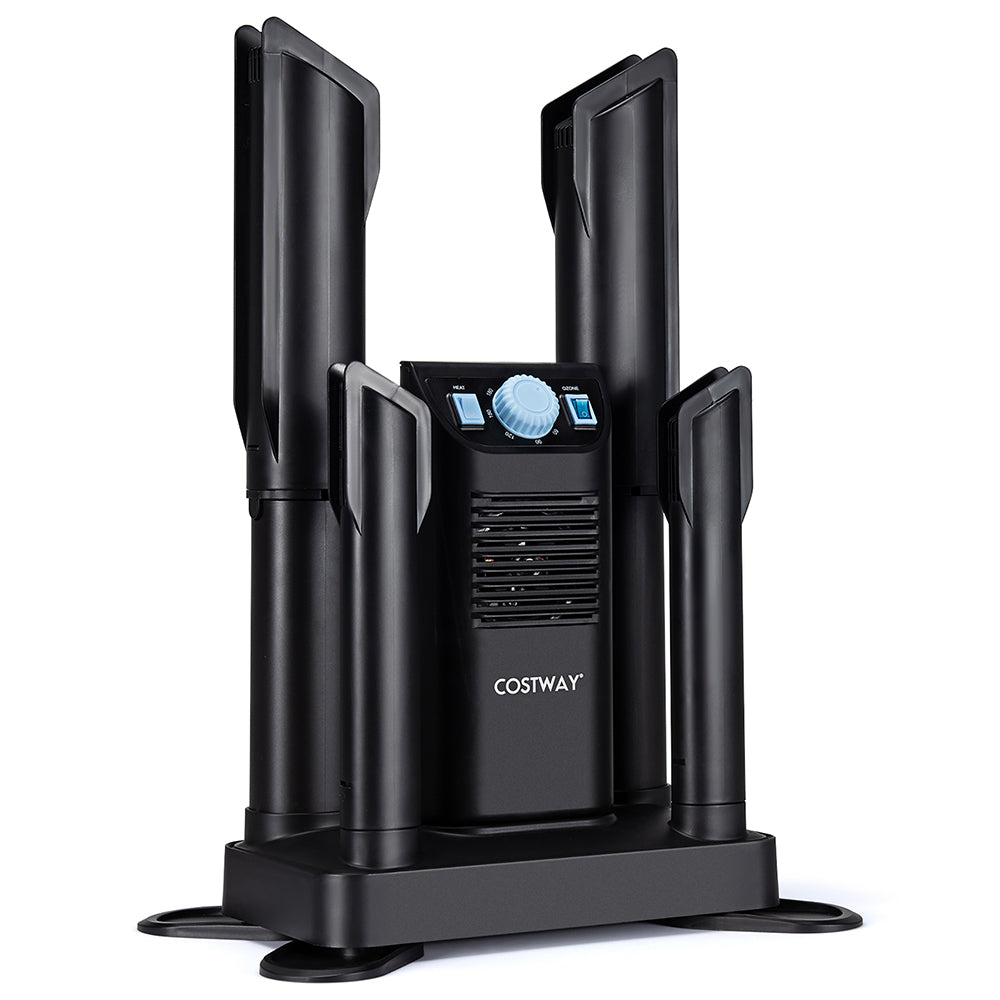 Electric 4-Shoe Boot Dryer with 180-Minute Timer & Ozone Disinfection - Electric Shoe Boot Dryer BK