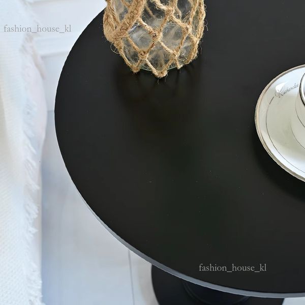 Luxury French Coffee Table High Quality Solid Wood Small Round Table Home Side Table Furniture Round Desk For Living Room Bedside Design End