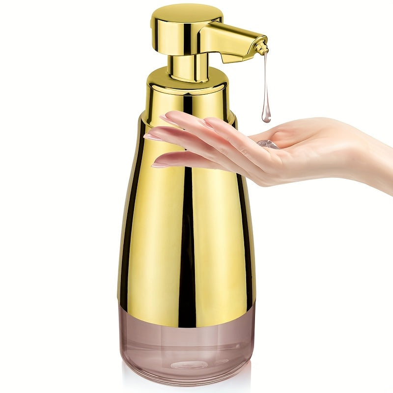 TEMU Automatic Soap Dispenser Touchless Stainless Liquid Hand Dish Soap Dispenser 3-level Adjustable Hands Free Electric Golden Soap Dispenser