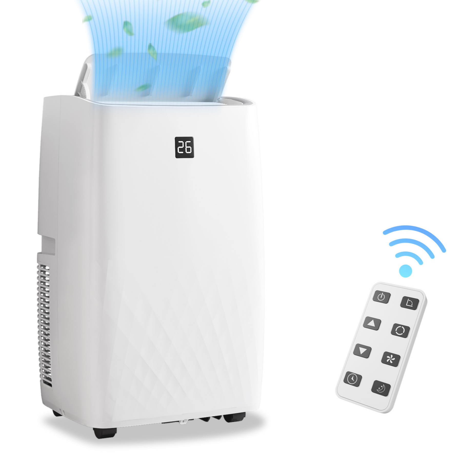 Garvee Portable Air Conditioner with Cooling and Dehumidification Function,14000 BTU Portable AC Suitable for 700 Sq.Ft Air Cooler with a Remote Contr