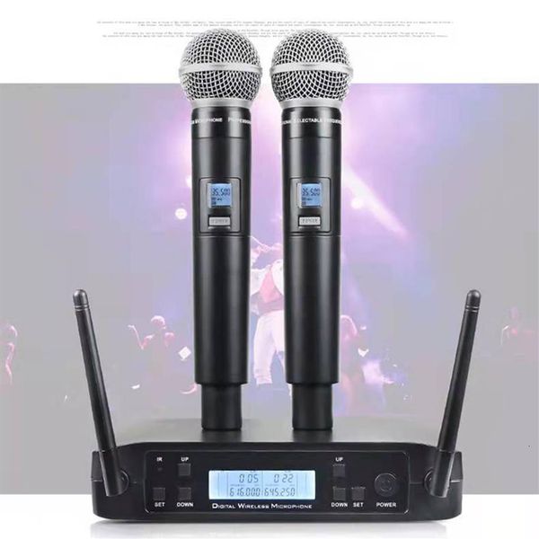 Microphone Wireless GLXD4 Professional System UHF Dynamic Mic 80M Party Stage Singing Speech Handheld Microphones for Shure 221115