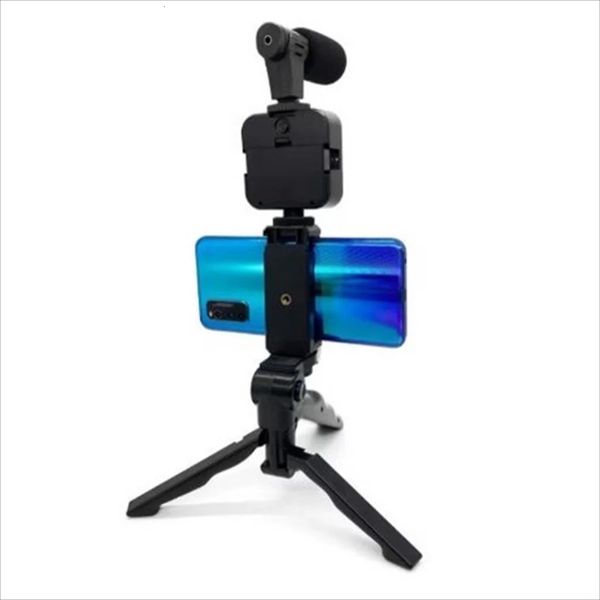 Tripods Phone Vlog Selfie Stick AY 49 LED Mini P ography Light Video Conference Short Live Broadcast Fill tripod p o kit 231117