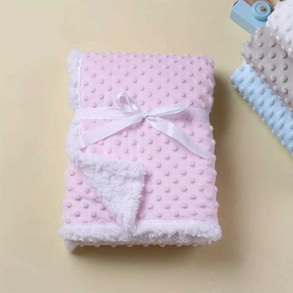 Double-layer Thickened Baby Blanket Bean Velvet Touch Blanket For Childrens Strollers Autumn And Winter Models 0-1 Year Old Z250108