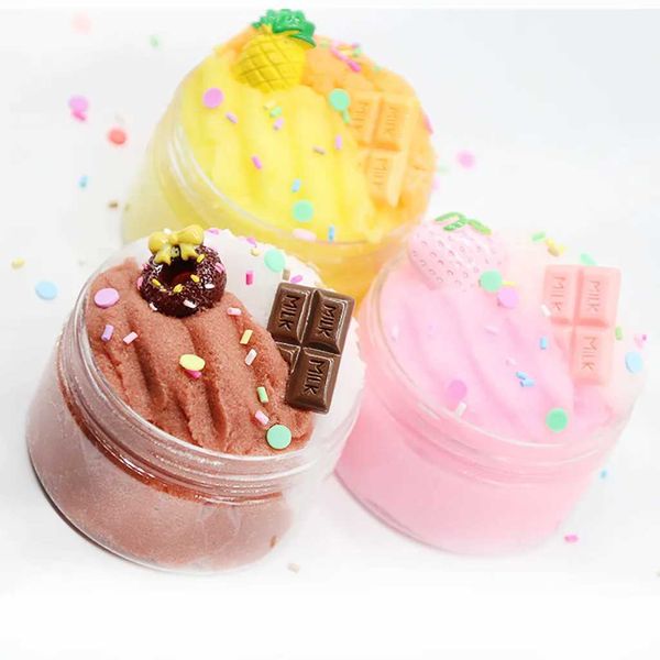Fruit chocolate cotton mud puffs odor pressure childrens clay toys 100ml childrens lights CL240905