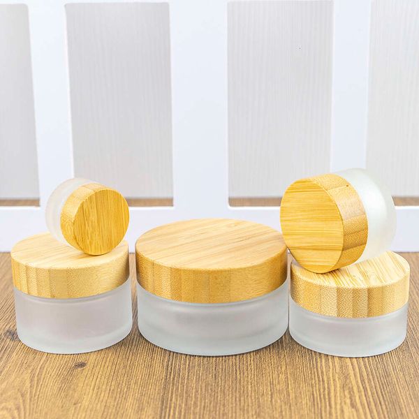 5Ml 15Ml 30Ml Ml 100Ml Frosted Glass Essence Cream Bottles Cosmetics Empty Vials Skin Care Products Jars 6Pcs