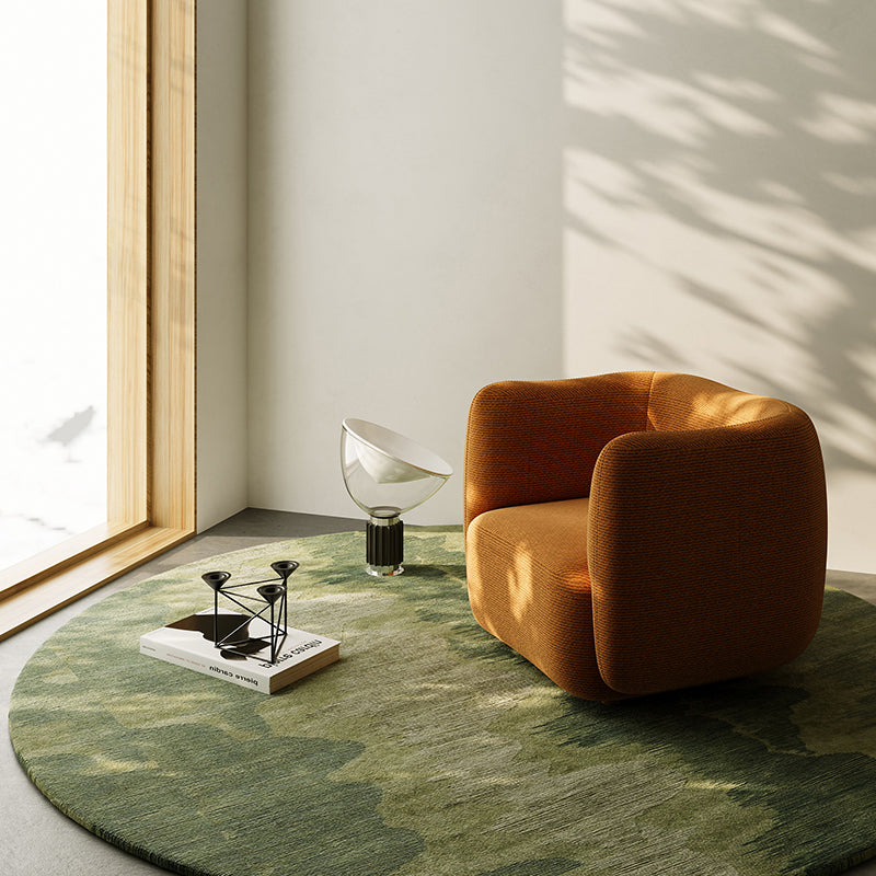 Living Room Furniture Cozy Beige Single - Seater Wave - styled Sofa, Perfect for Personal Relaxing Corners