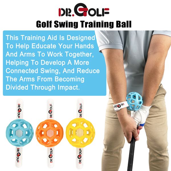 Dr. Golf Swing Training Ball Help Educate Your Hands and Arms to Work Together Help Develop A More Connected Swing Reduce The Arms from Beco