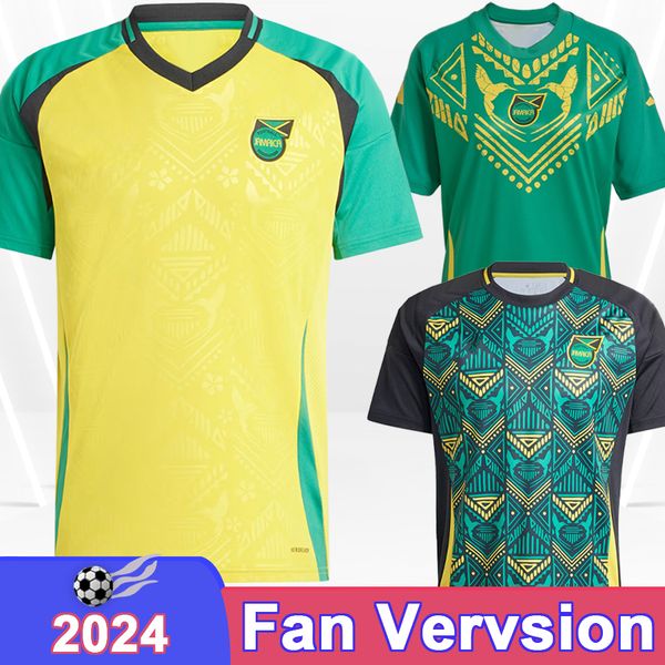 2024 Jamaica ANTONIO Mens Soccer Jerseys NICHOLSON LOWE REID BELL PINNOCK BAILEY Home Away Training Wear Football Shirts Short Sleeve Adult