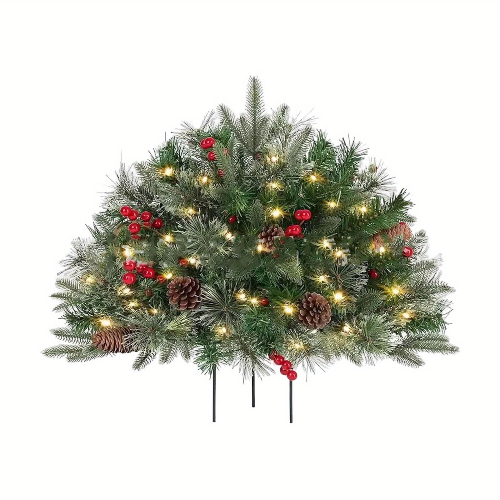 TEMU Christmas Glowing Christmas Tree Christmas Planter Filler Planter Christmas Holiday Planter Filler Outdoor Decorations Lighted Trees With Tripod