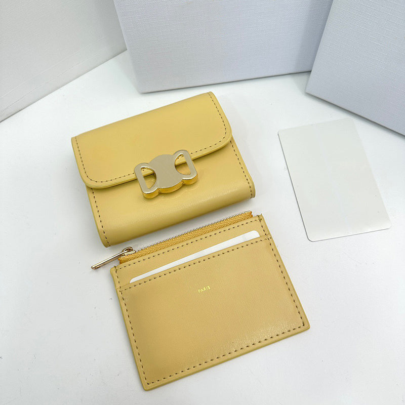 Girls Wallets Designer Holders Purses Credit Card Wallet for Women chain shoulder bag classic hardware two pieces sets mini card bags