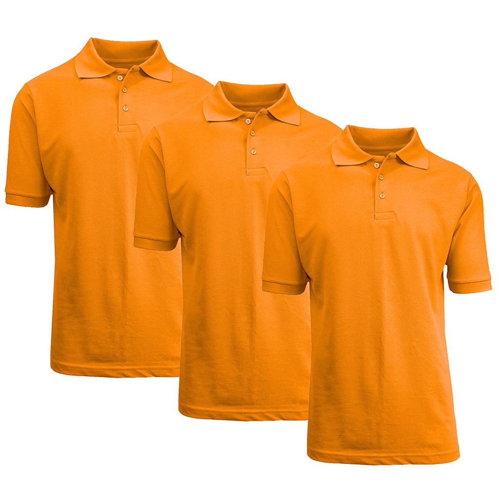 Boys' School Uniform Polo (3-Pack) - XBE-63-OR-OR-OR-5