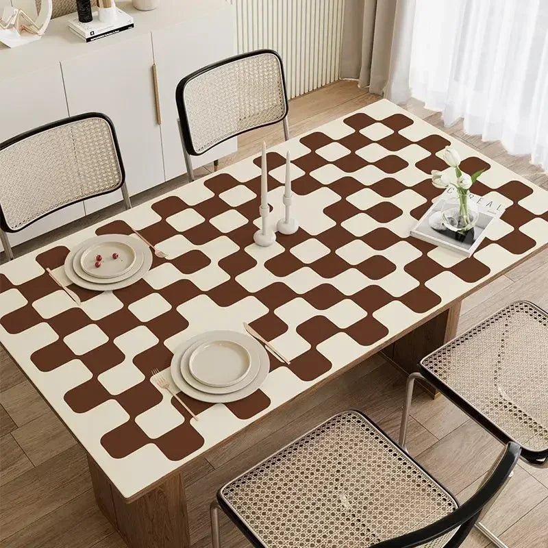 Chessboard Grable Cushion Coffee Cloth Cushion TaCloth Waterproof Nappe Table Rectangulaire SJKV01