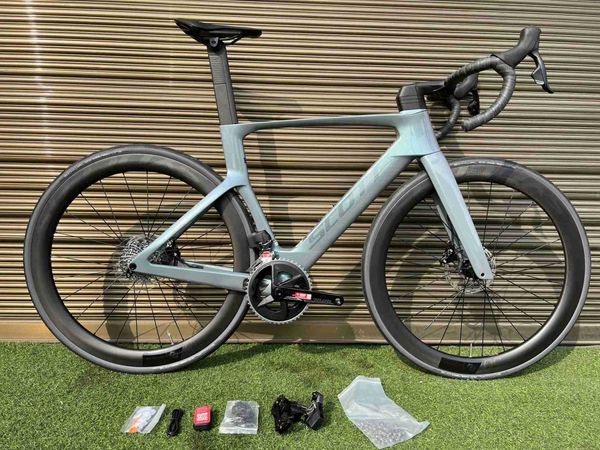 Bikes T1000 Complete Bike Disc Brake Carbon Foil Road Bicycle Gray with R7020 R8020 DI2 Groupset PLX