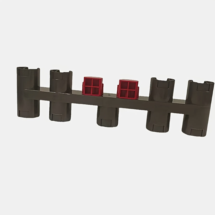 TEMU Wall-mounted Vacuum Cleaner Head Holder – Space-saving, , Durable Plastic Storage Box With Practical Hook For Bathroom Organization, Bathroom