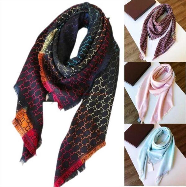 2021 Square Scarf Oversize Classic Check Shawls Scarves For Men and Women Designer Kerchiefs luxurys Gold silver thread plaid Shawl Multicol