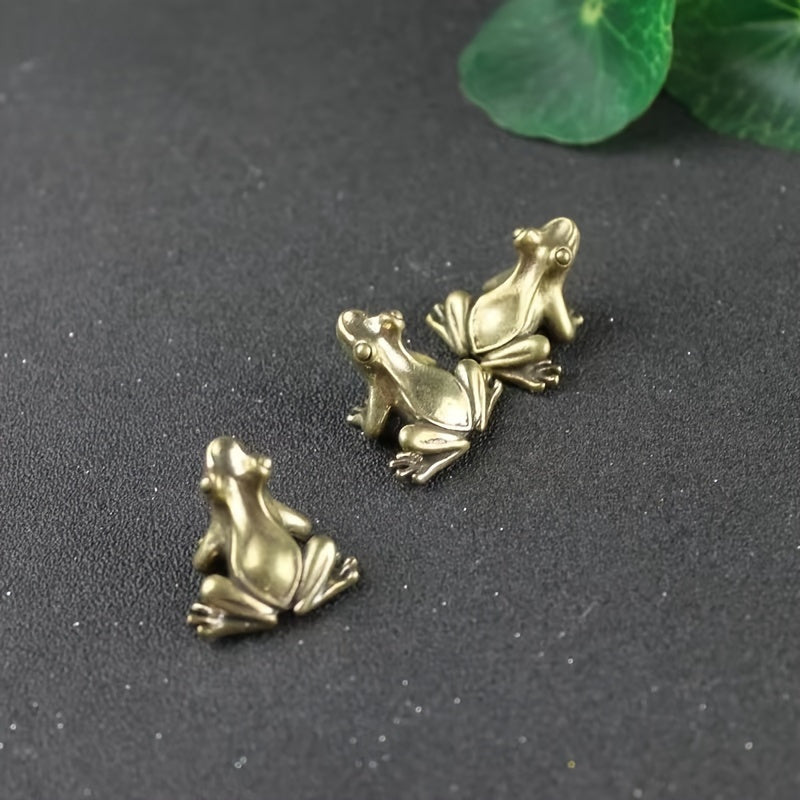 TEMU 3-piece Mini Frog Statue Set, Toad Animal Tea – Indoor And Outdoor Tabletop Accessories In Room Types Or Ornaments. Ideal Christmas Halloween