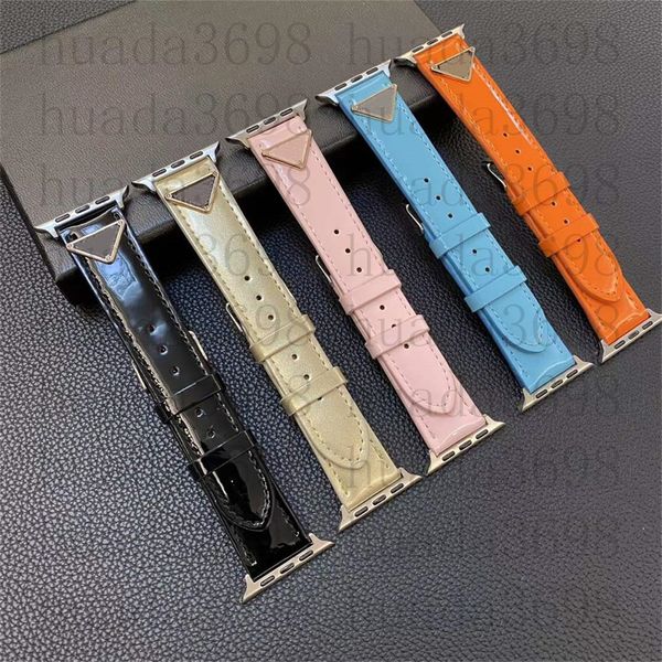 Luxury Leather Watchband For Apple Watch Strap Bands Smartwatch Band Series 1 2 3 4 5 6 7 8 SE 38MM 40MM 41MM 45MM 42MM 49MM Designer Smart