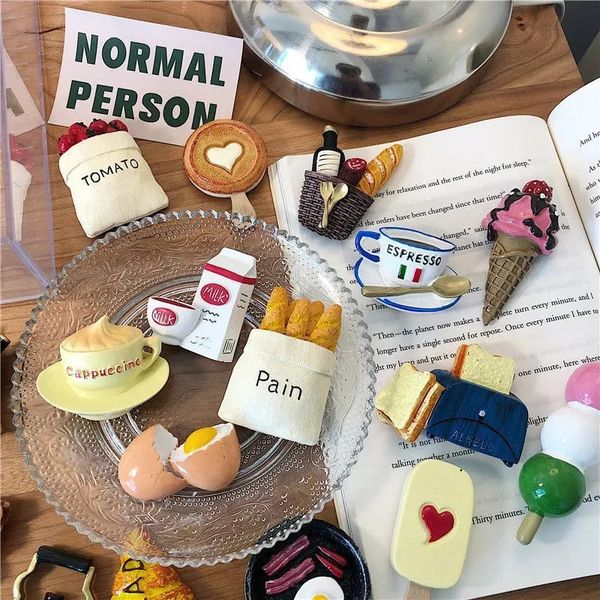 10pcs Food Fridge Magnets for Fun Refrigerator Decorative Cute Resin Strong 241120