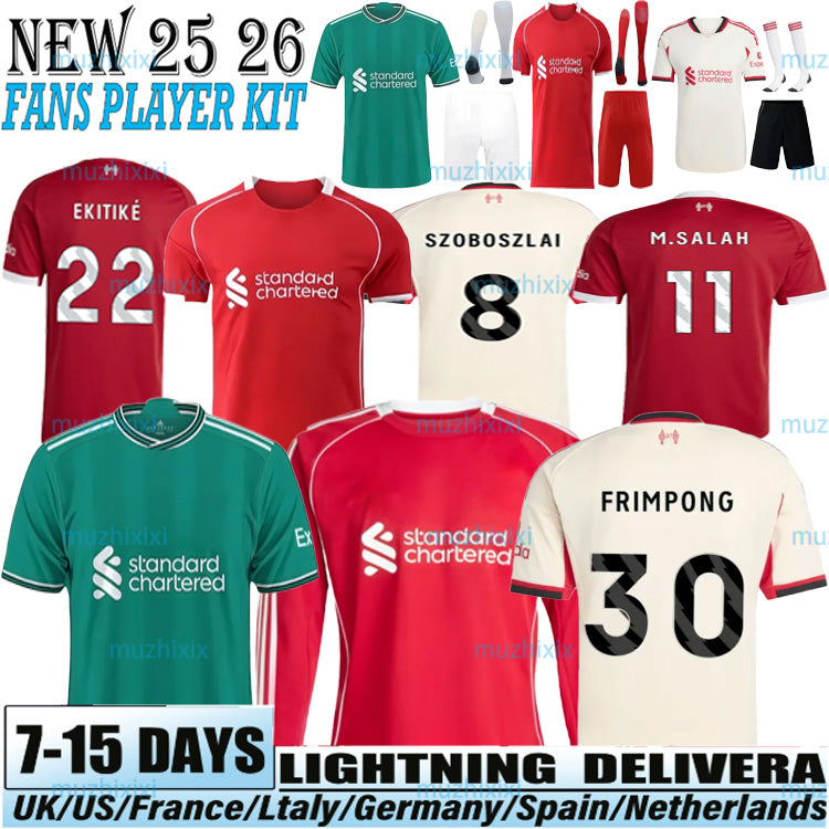 LFC soccer jerseys ALLISTER ALEXANDE R-ARNOL D LUIS DIAZ GAKPO DARWIN SZOBOSZLAI jersey 25 26 Home Away fans player Retro Football Shirt Tracksuit m