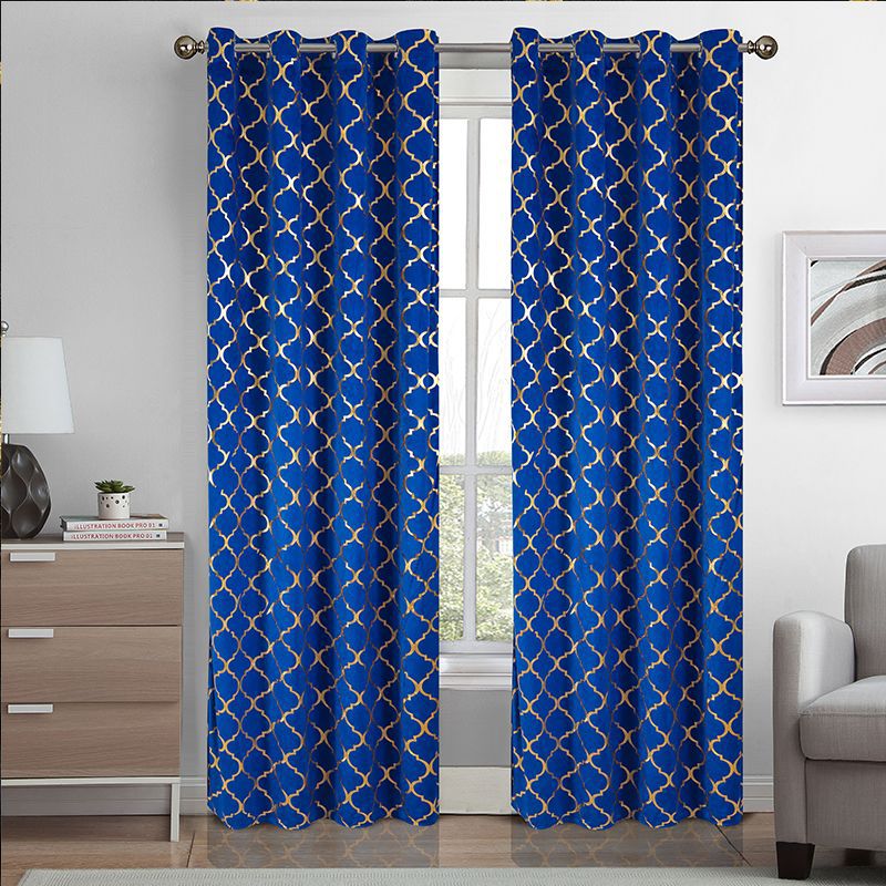 YL-36581 finished curtain flannel gilding curtain Nordic style curtain Amazon curtain wholesale