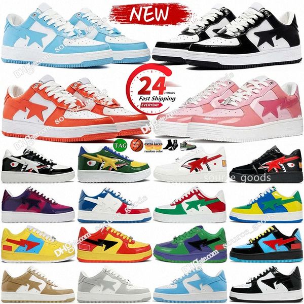 Designer shoes sta Sneakers Casual Shoes Men Women stasPlatform Blue Orange Pink Black Patent Leather Camouflage Skateboarding jogging Sport