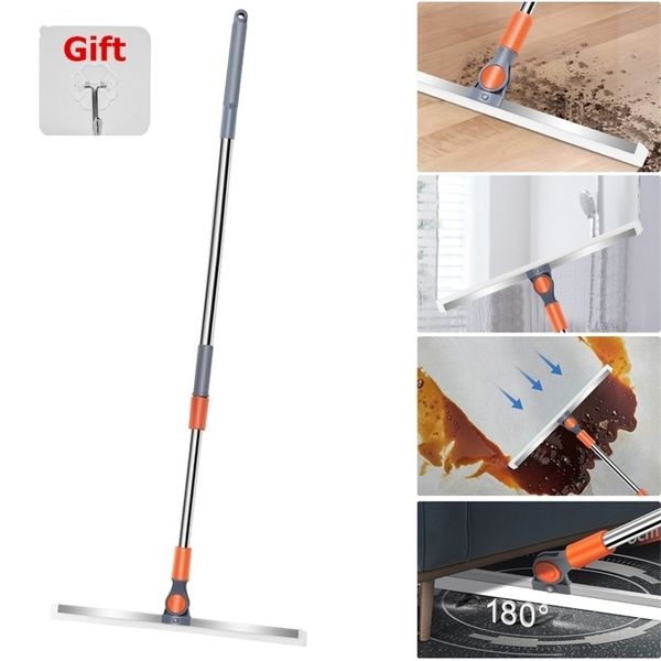 Mops LMETJMA Multifunction Magic Broom Adjustable 180° Rotatable Mop Window Squeegee Sweeper Wiper with Hook KC0426 220928