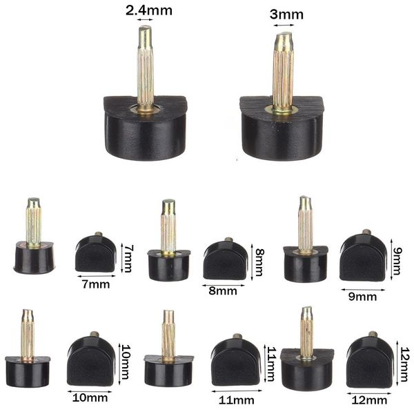 10pcs Black Women Shoes High Heel Repair Tips Pins Heel Stoppers Protect Dowel Lifts Replacement For High Heel Tips Taps
