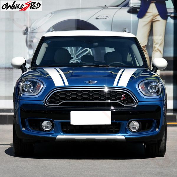 Car Sticker Hood Bonnet Engine Rear Tail Body Stripe Vinyl Decal Stickers For BMW Mini Cooper S Countryman F60 2017 Accessories
