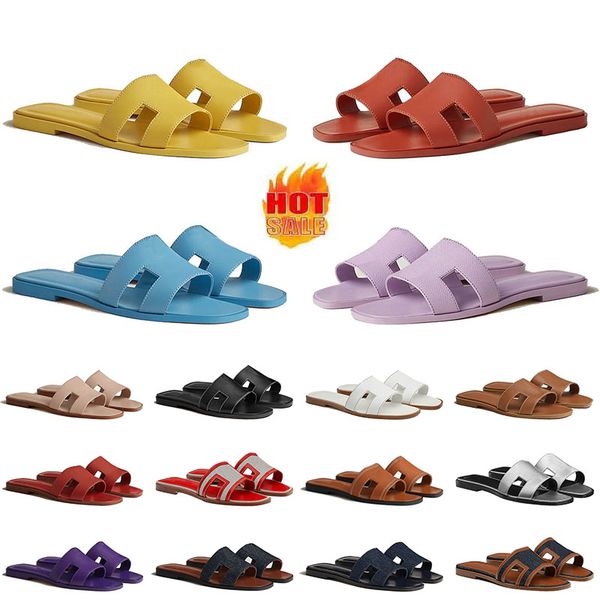 designer sandals for women slides sliders claquette slippers triple black white ladies beach sandal leather patent slipper womens shoes casu