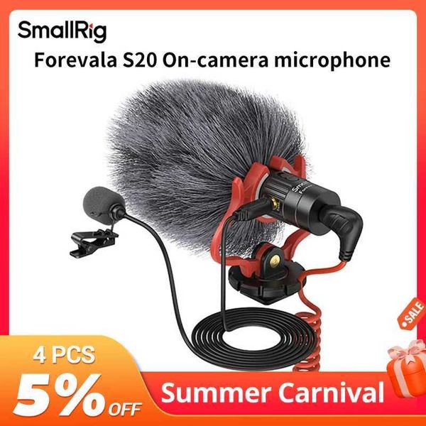 Microphones SmallRig S20 On-Camera Microphone with Shock Mount Video Microphone Stereo Mic for DSLR Cameras for iPhone and Smartphones 3468