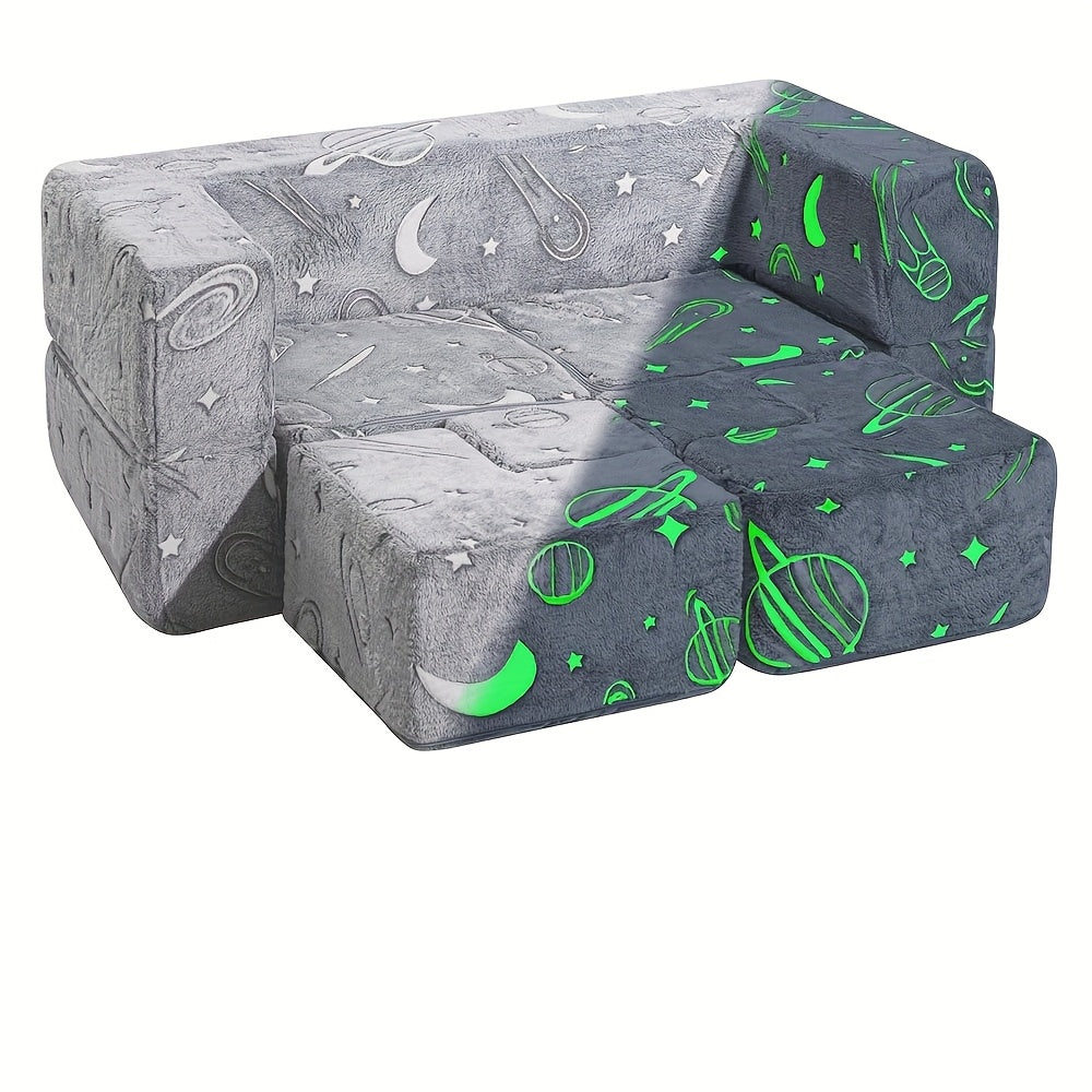 TEMU Muuegm Dark Modular Moon Star Sofa, 10pcs Assemble - Able Sofa, Couch For Playroom, Bedroom Furniture, Halloween