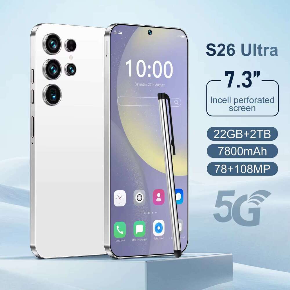 2025 New Original Phones S26 ultra Smartphones 22GB+2TB Dual SIM Cellphone Mobile Face Unlock Android 15 5G Phone