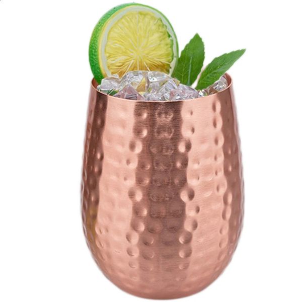 100% Copper Moscow Mule Mug Durable Coppery Beer Mugs Coffee Mug Milk Cup Pure Copper Bar Cup Drinkware 241223