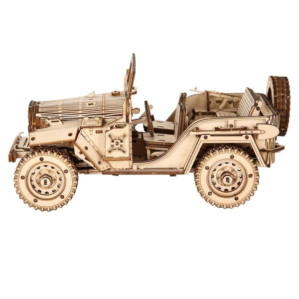 jeep Model DIY 3D Wooden Puzzle Building Block Kits Assembly Toy Birthday Gift For Kids Adult Home DecorT250104