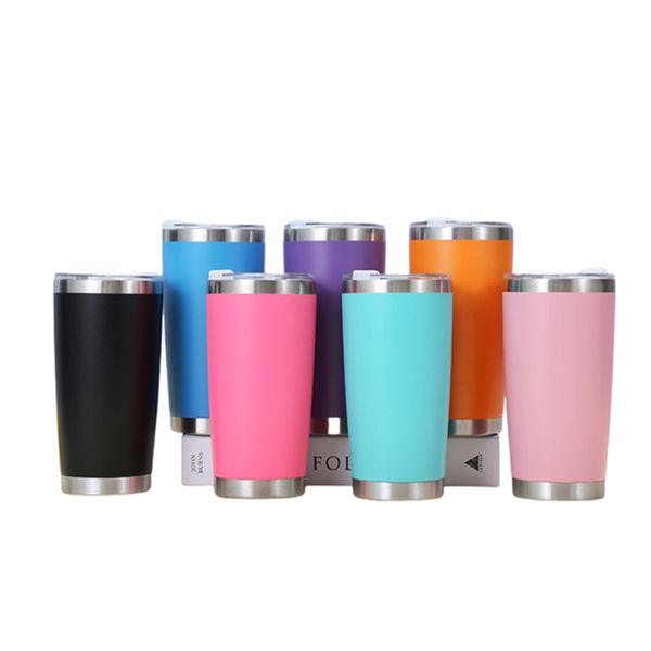 Mugs 20oz Car Cup Beer Cup Ice Cream Cup 304 Stainless Steel Double-Layer Portable Large Capacity Vacuum Insulated Cup Business Gift Cup YLE