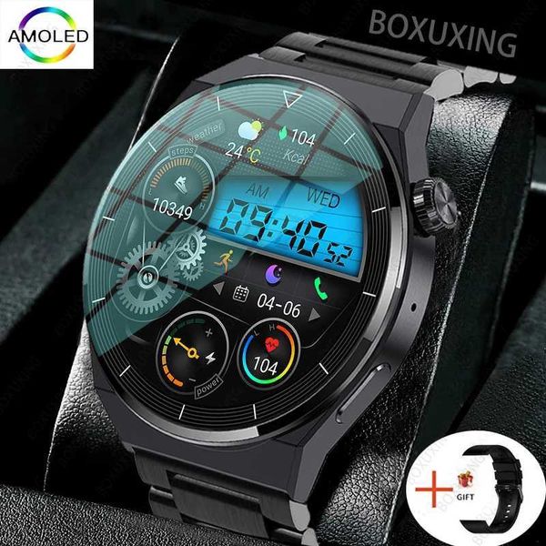 New NFC Smart Watch Men GT3 Pro AMOLED 390*390 HD Screen Heart Rate Bluetooth Call IP68 Waterproof SmartWatch For Huawei XM M240824