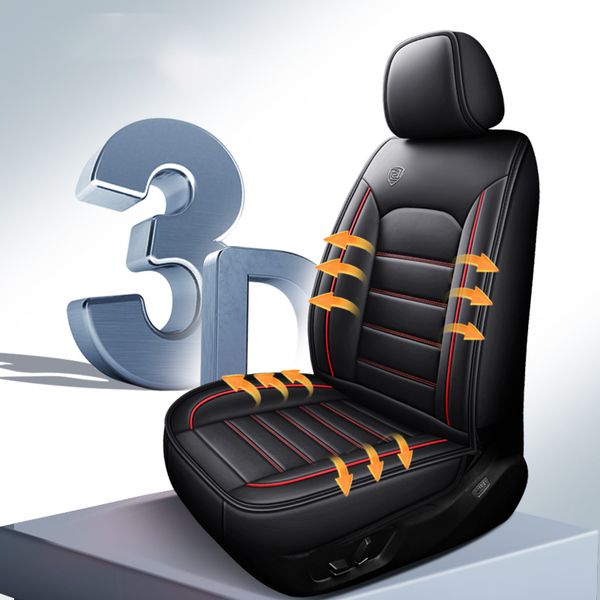 Car Seat Covers Leather Full Set For Audi A4 B6 A6 C6 Nissan Navara D40 Mitsubishi Outlander Kia Stinger K5 VW ID4 Accessories