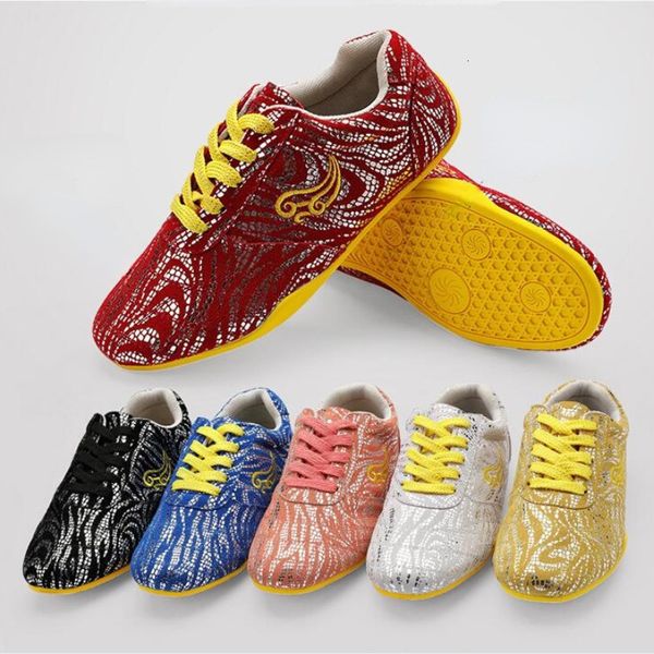 Quality Couples Dress Sequins Wushu Tai Chi Kungfu Glamorous Routine Martial Arts Professional Competition Shoes Men Wom