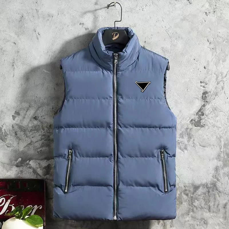 M-7XL down cotton waistcoat for men Autumn winter loose collar sleeveless vest plus size men cotton jacket