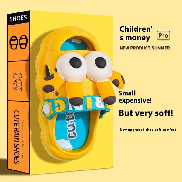 Children&#039;s baby&#039;s hole shoes, summer boys girls&#039; Baotou cool slippers, indoor home cartoon anti slip shoes for infants and yo