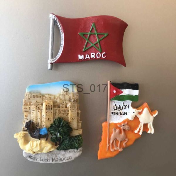 Fridge Magnets 3d Resin Fridge Magnet Moroccan Flag Tourist Attraction Travel Souvenir Refrigerator Magnets Imanes Para Refrigerador Home De