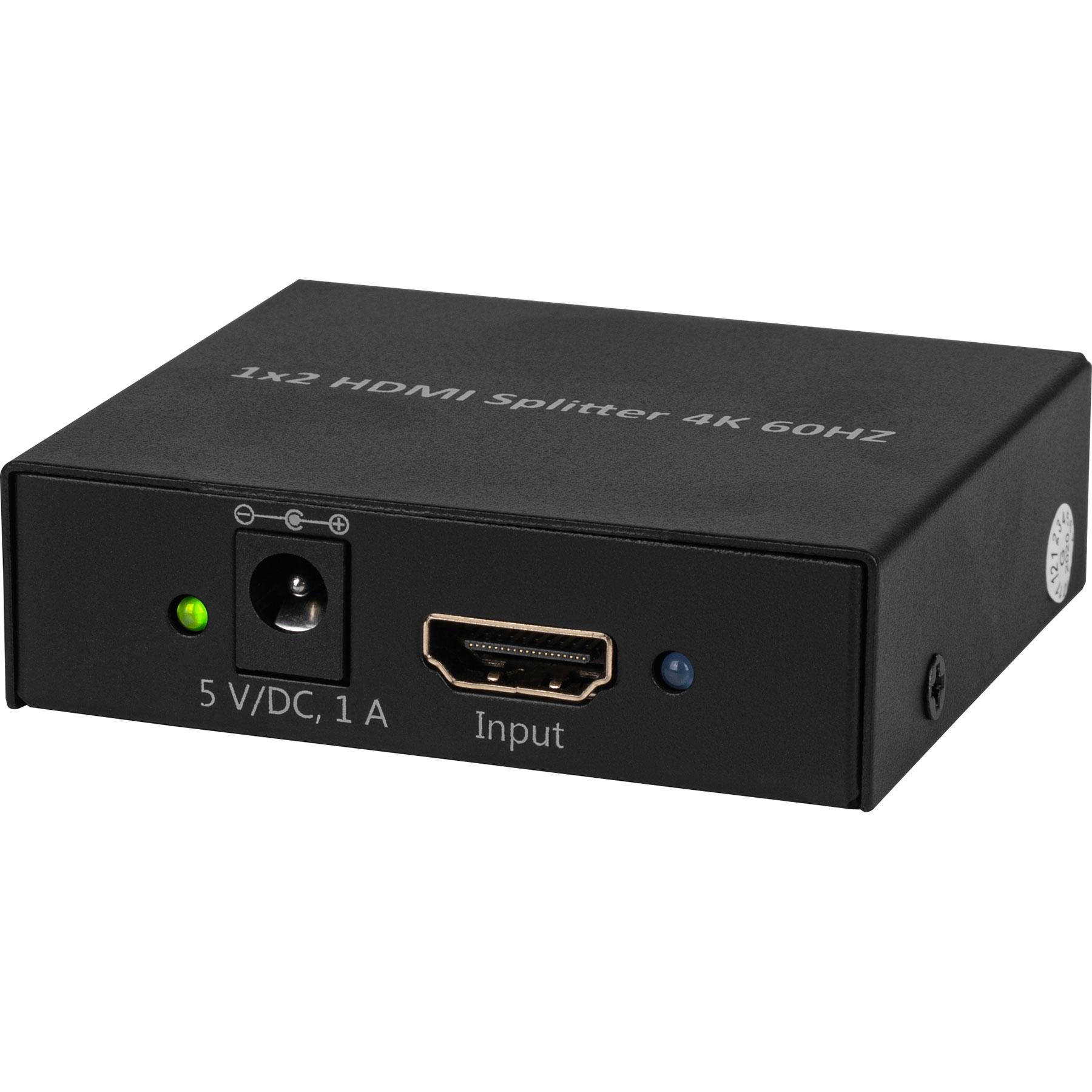 HDMI 2.0 4K 60 Hz 1-Input 2-Output HDCP 2.2 Splitter