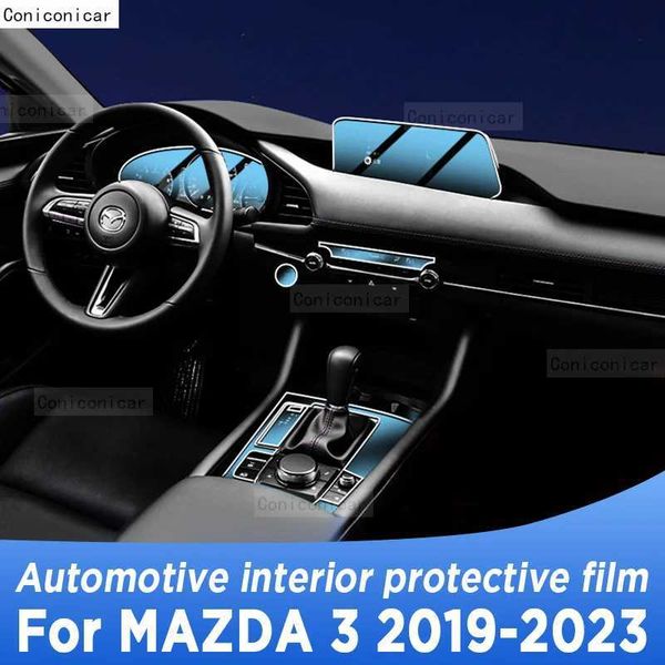 Other Interior Accessories For Mazda 3 2019-2023 Gearbox Panel Navigation Screen Automotive Interior TPU Protective Film Cover Anti-Scratch