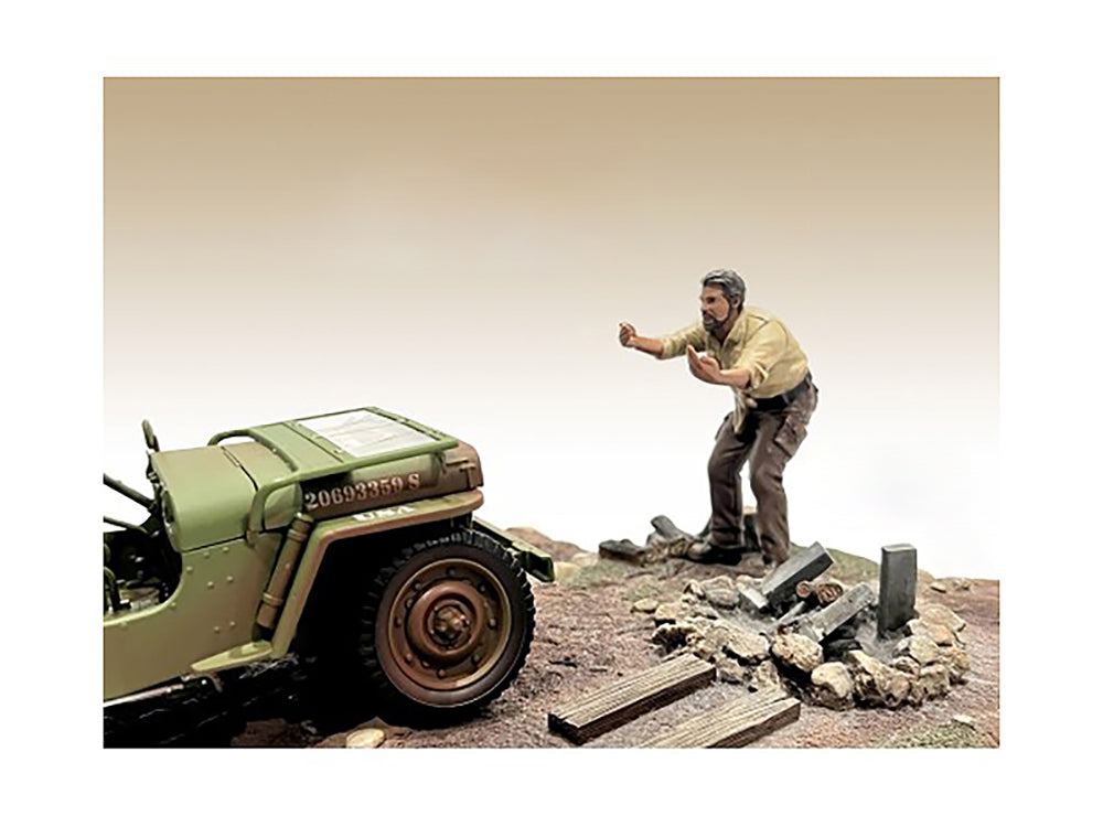 "4X4 Mechanic" Figure 6 for 118 Scale Models by American Diorama