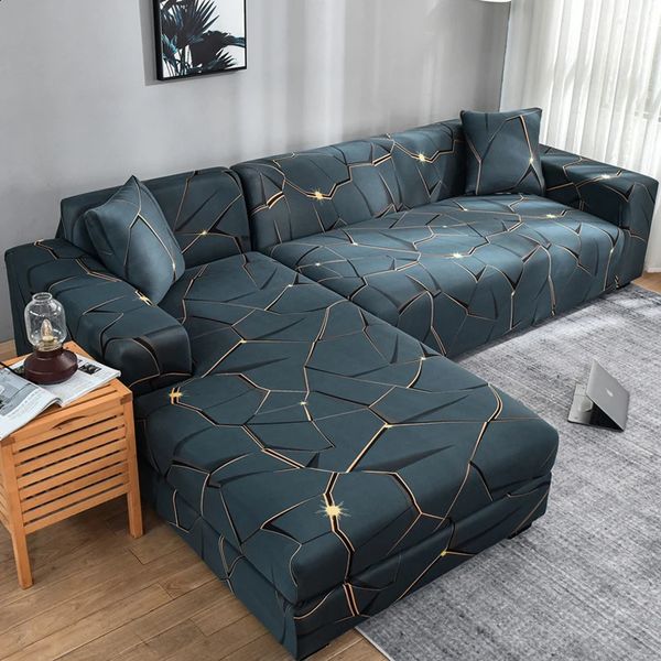 Elastic sofa cover 1234 Lshaped corner used for living room elastic armchair 240810
