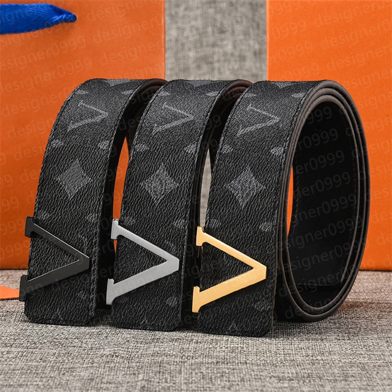 Designer Classic Mens Belt Fashion Brand Genuine Leather Letter Printed Womens Accessories Belt High Quality Large Gold Buckle Casual Business Belt