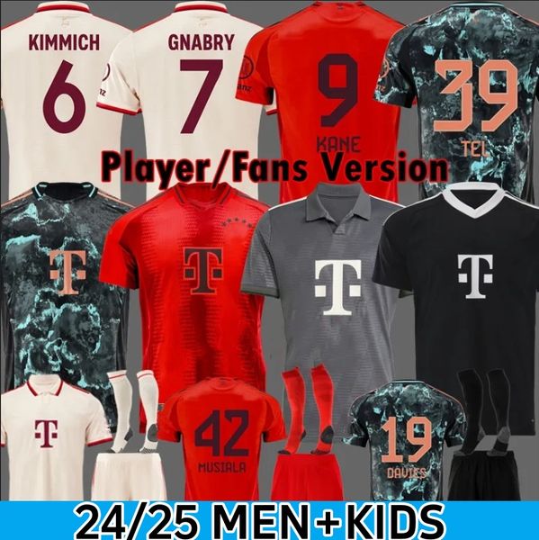 24 25 KANE MUSIALA soccer jerseys GRAVENBERCH SANE MULLER DAVIES KIMMICH long sleeve football shirts Men Kids COMAN 2024 2025 bAYErns unifor