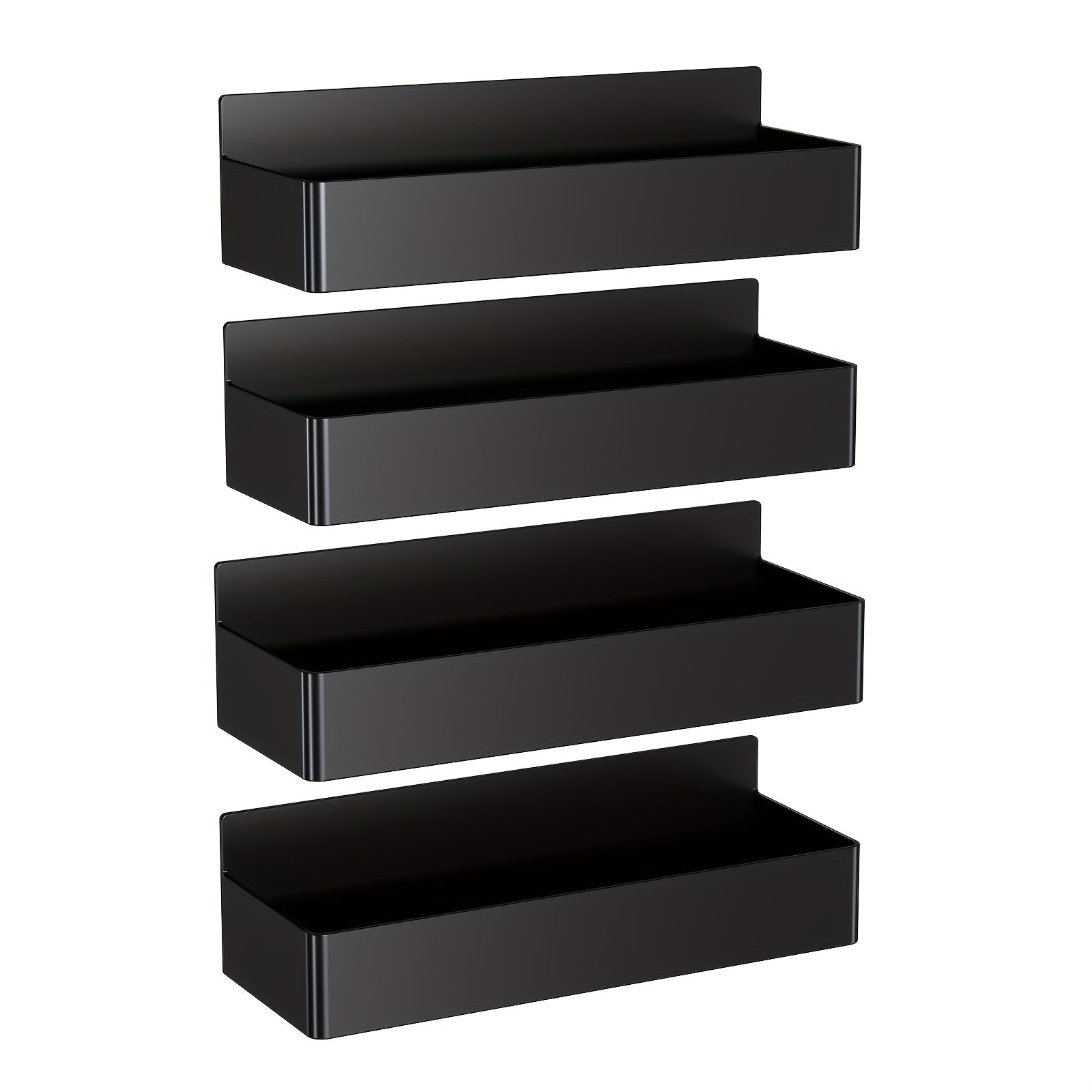 TEMU 4pcs Magnetic Refrigerator Spice Rack, Multi-functional No-punch Magnetic Spice Rack, Strong Magnetic Storage Rack, Height Adjustable Magnetic