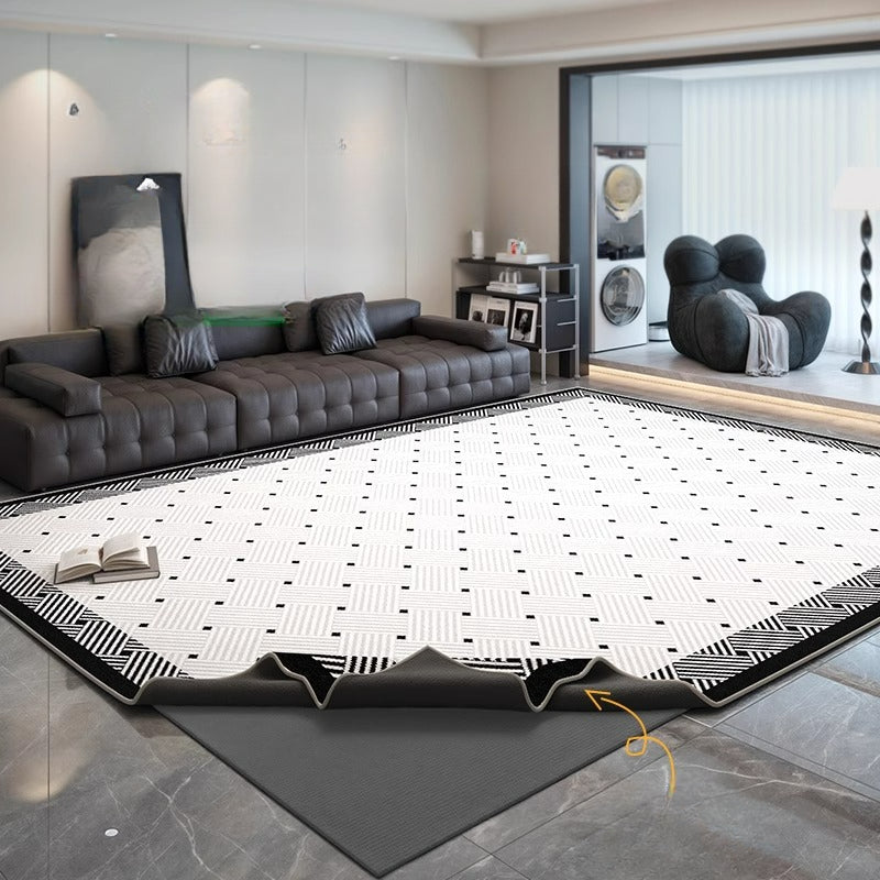 Carpet Living Room Light Luxury High-end Machine Washable and Removable Cream Style Sofa Floor Mat Large Area Full Paving