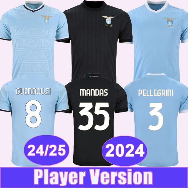 2024 Lazio Player Version Mens Soccer Jerseys PEDRO PELLEGRINI IMMOBILE LUIS ALBERTO GUENDOUZI 50th Anniversary 24 25 home Football Shirts
